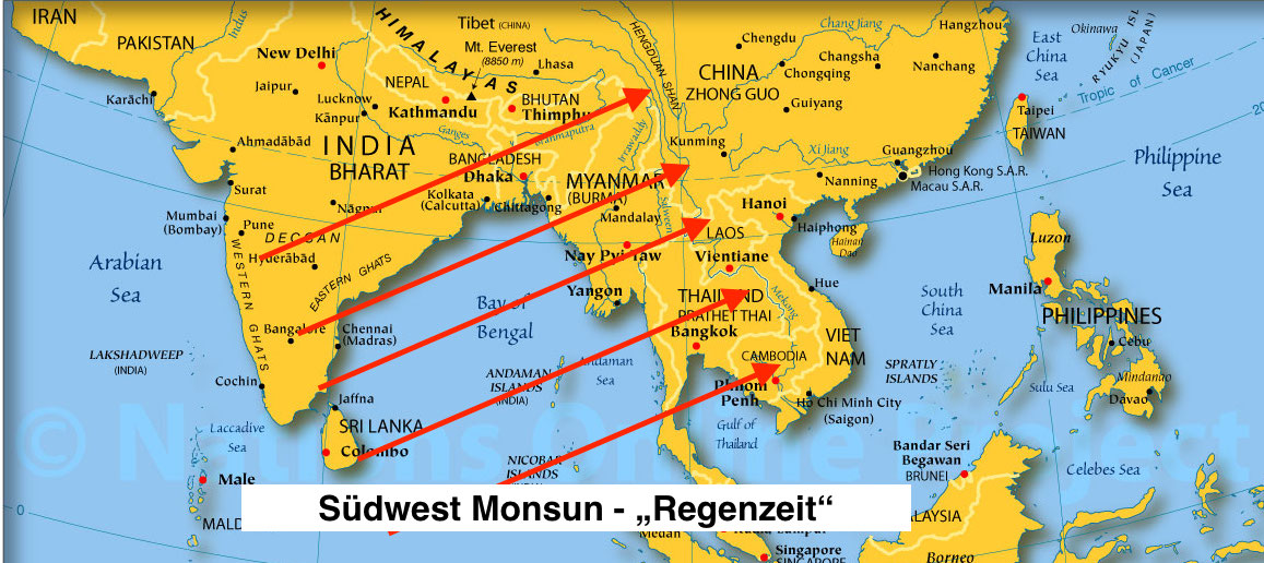 suedwest Monsun Regenzeit